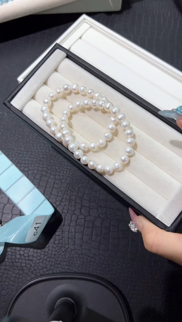 淡水珍珠手串未镶嵌41d多样性发其一【1条】默认微瑕