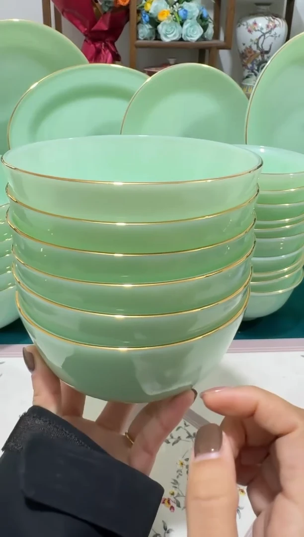 5.5英寸玉瓷碗6个口径13.8厘米