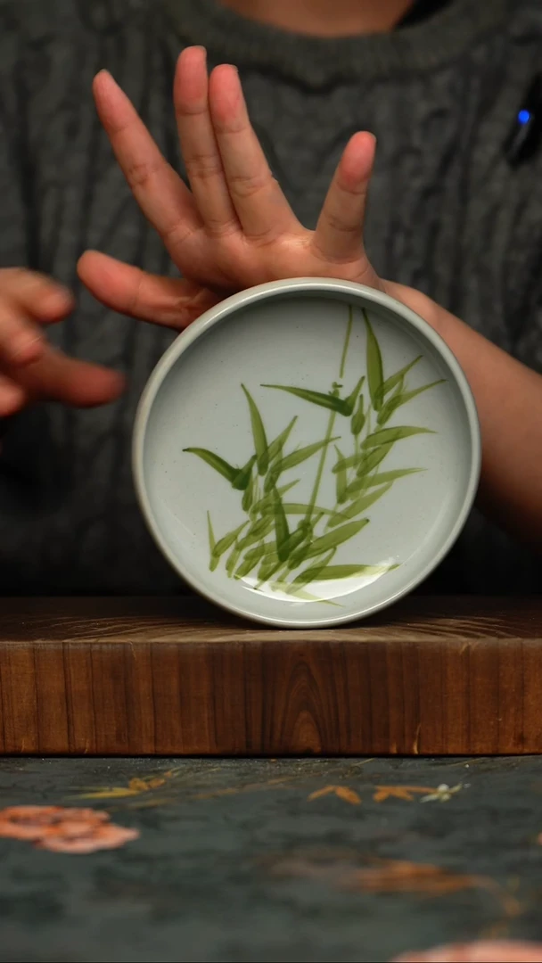 瓷片釉下彩手工手绘同款陶器