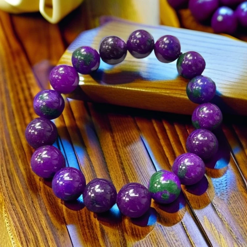 【喜子】 玉化紫绿苏12m圆珠精美手串-QW3071多样性发一