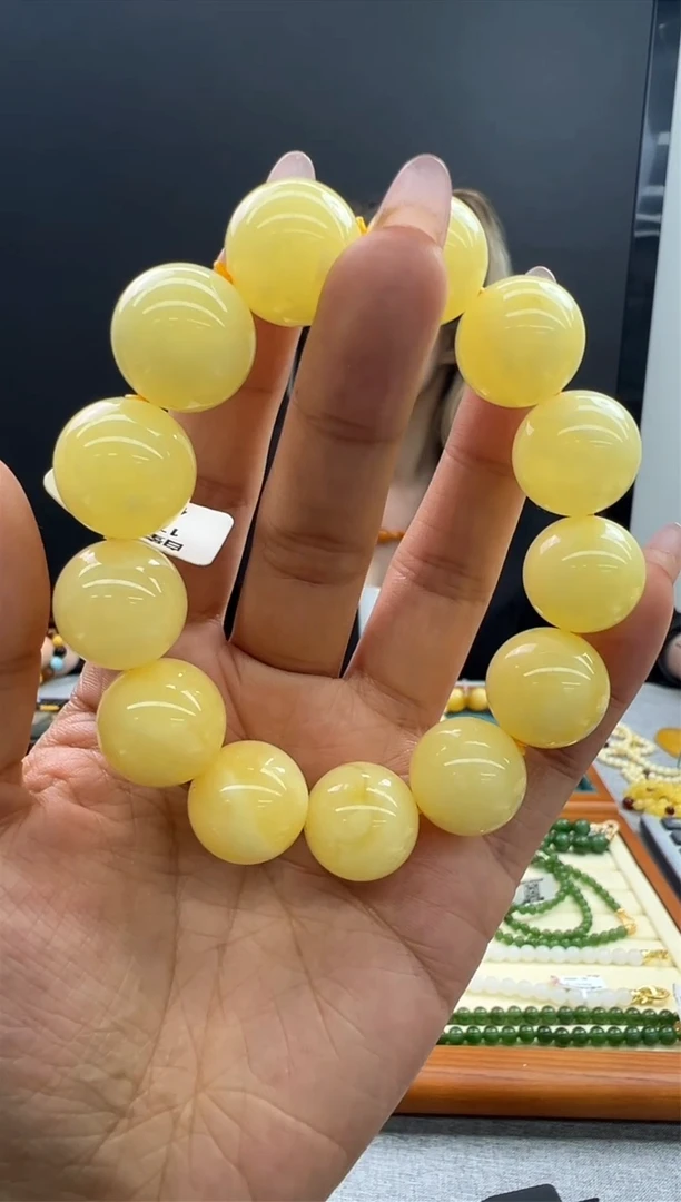 【闪购商品】琥珀手链未镶嵌848秒拍号