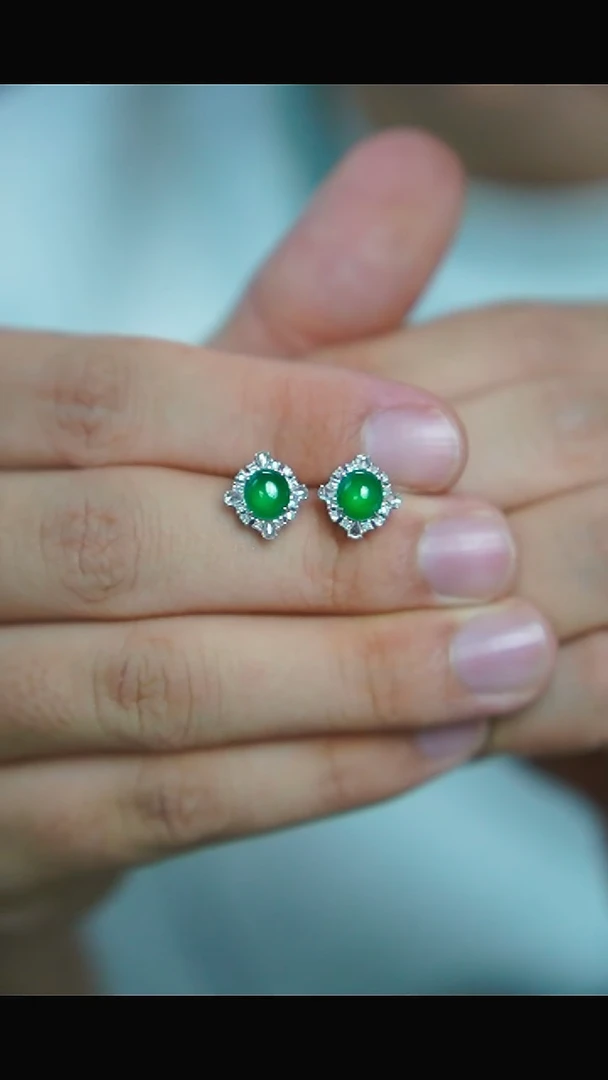 【闪购商品】翡翠耳饰未镶嵌51号翡翠耳包/GG/1