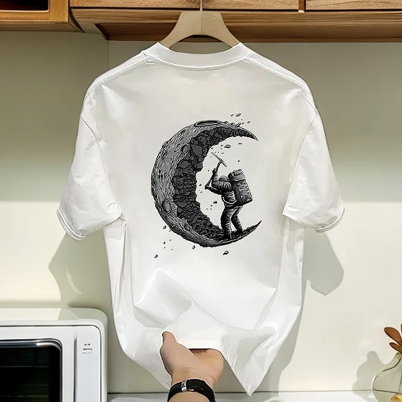 重磅240克新款短袖恤男夏季韩版潮流简约半袖纯棉港风宽松休闲潮