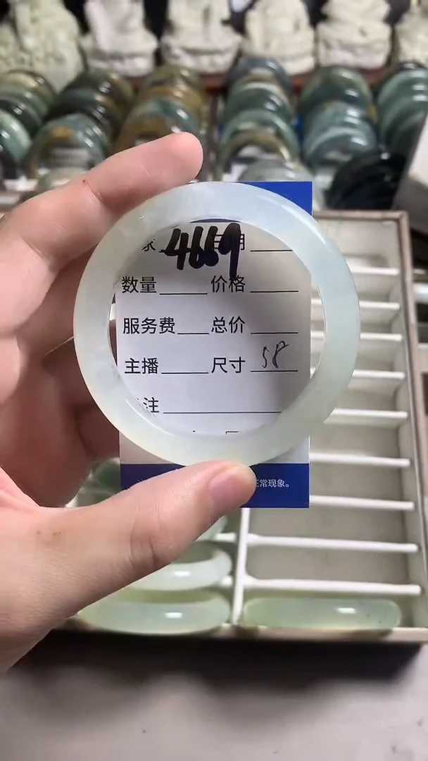 未镶嵌蛇纹石玉手镯4669