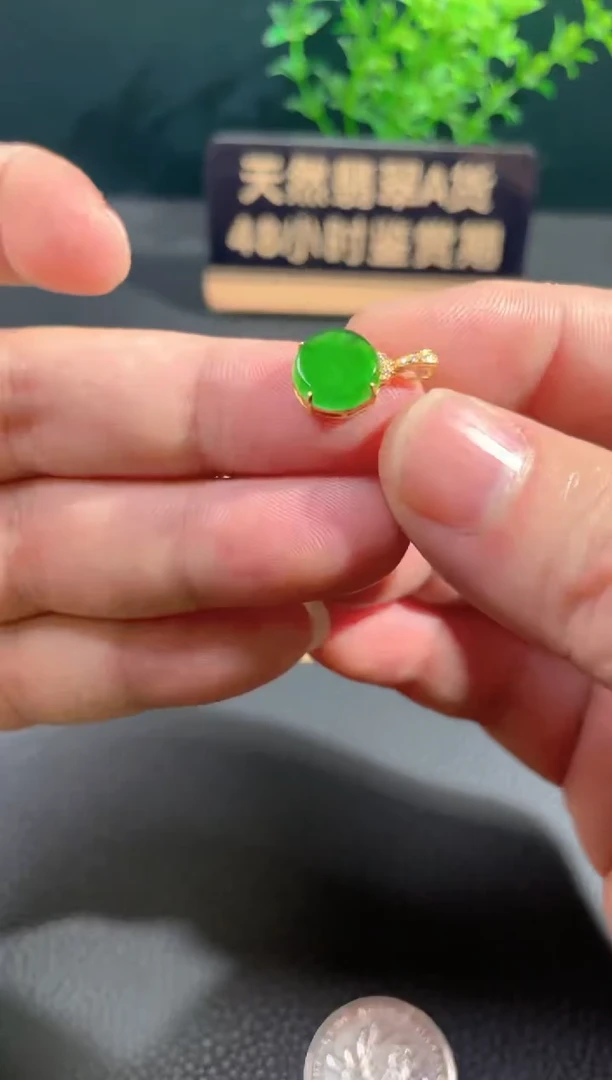 【闪购商品】翡翠颈饰18K金镶嵌翡翠