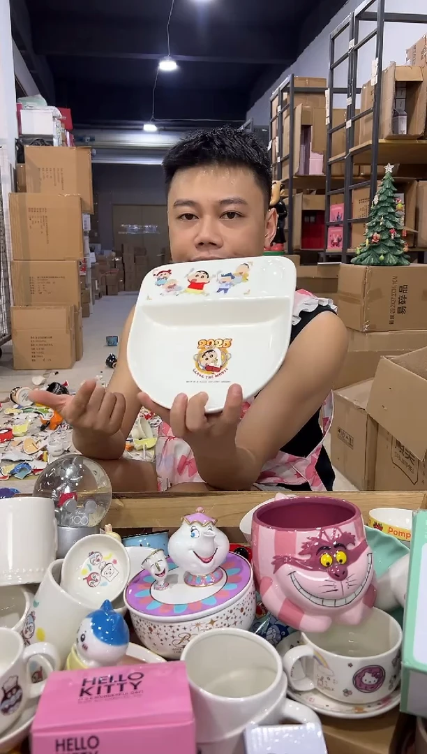 瓷片01小新饺子盘
