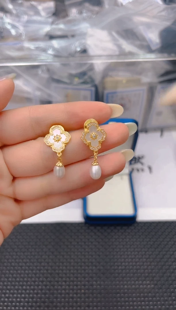 未镶嵌淡水珍珠耳饰ed1253