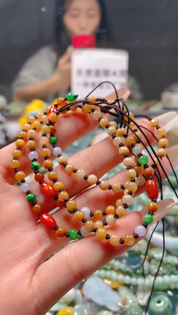 【闪购商品】翡翠颈饰未镶嵌4-5MM/B/翡翠A货一图一物