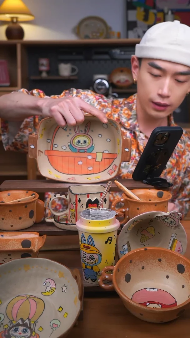 杯子景德镇可爱设计师款陶瓷