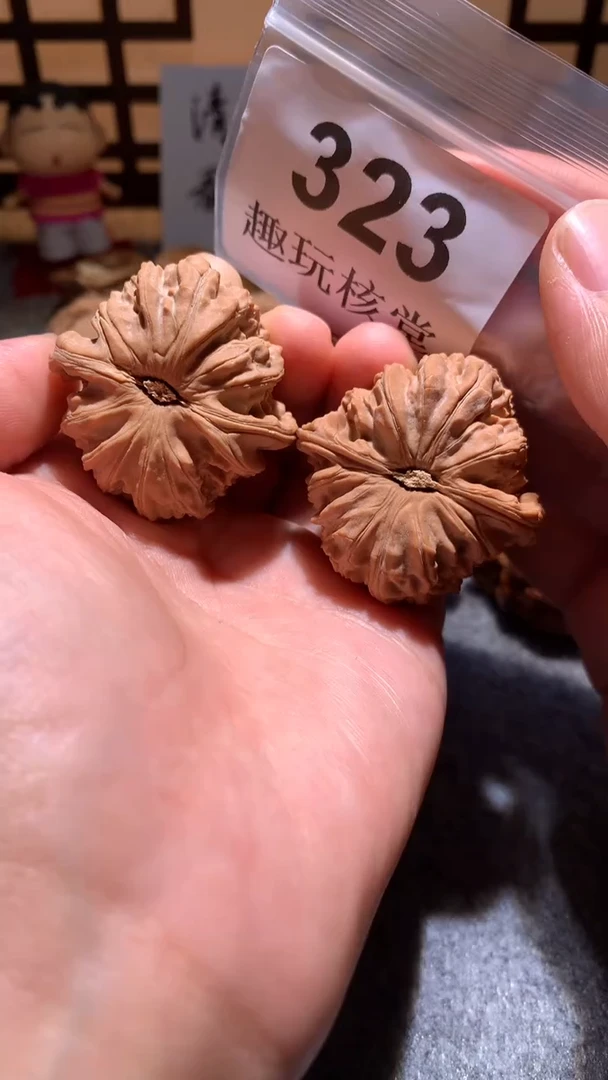 文玩核桃把件【趣玩核堂】 323号，40左右白狮子