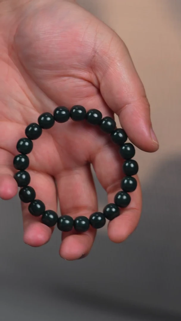 未镶嵌手链和田玉10mm塔青特细