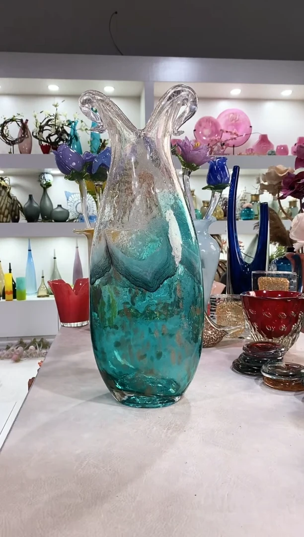 慕忆家手作琉璃花瓶微瑕
