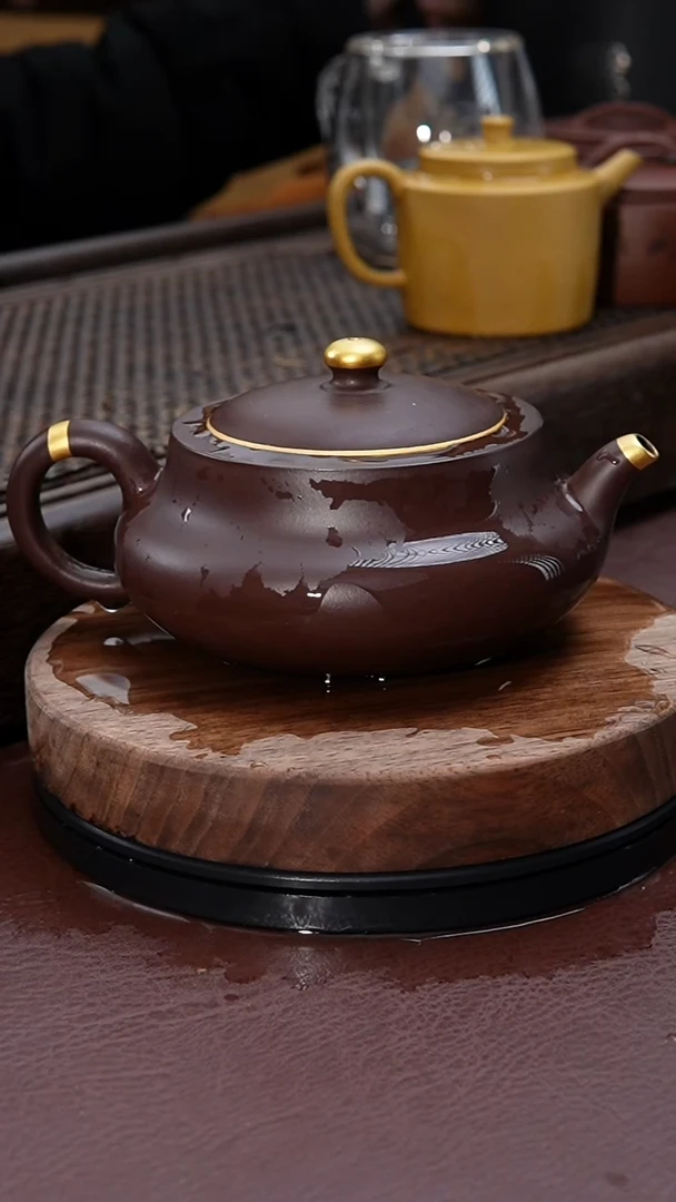 【闪购商品】紫砂茶壶描金桑盘紫砂壶