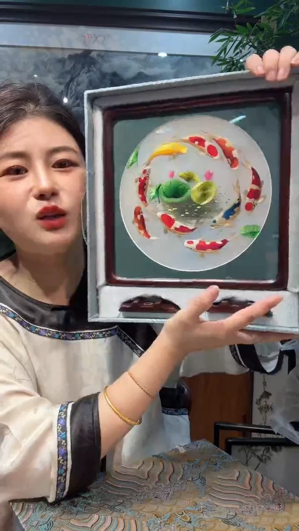 刺绣非遗苏绣手工工艺品红木