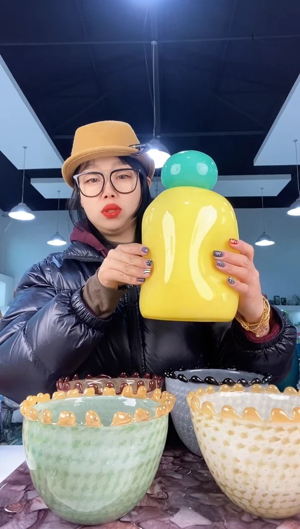 【闪购商品】琉璃慕忆家花瓶一套