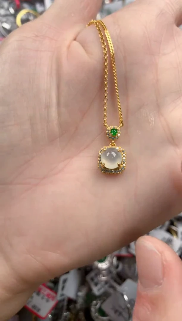 银S925镶嵌戒指翡翠333           1