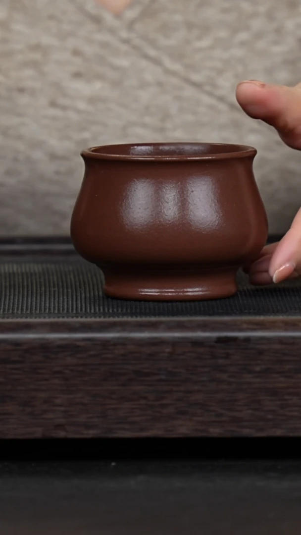 【闪购商品】紫砂茶壶深井老紫泥压手杯