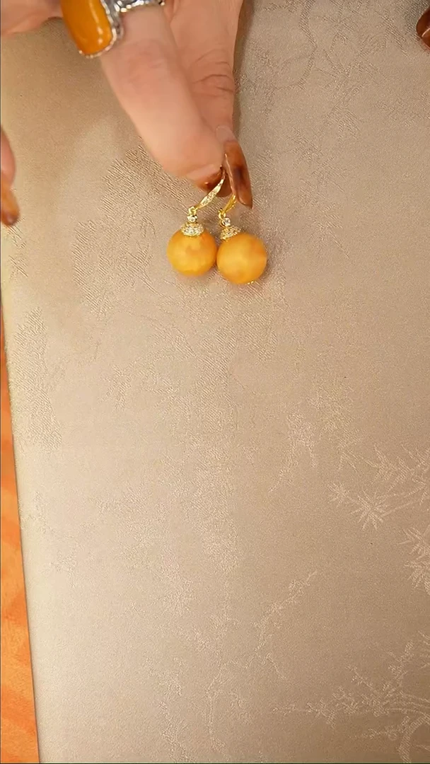 【闪购商品】蜜蜡耳饰未镶嵌耳饰