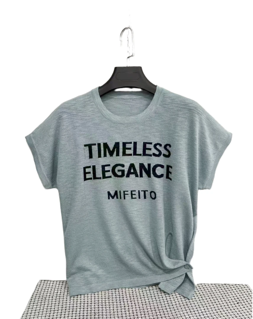 6637  字母  下摆设计感  简约  休闲  舒适  百搭  毛针织衫