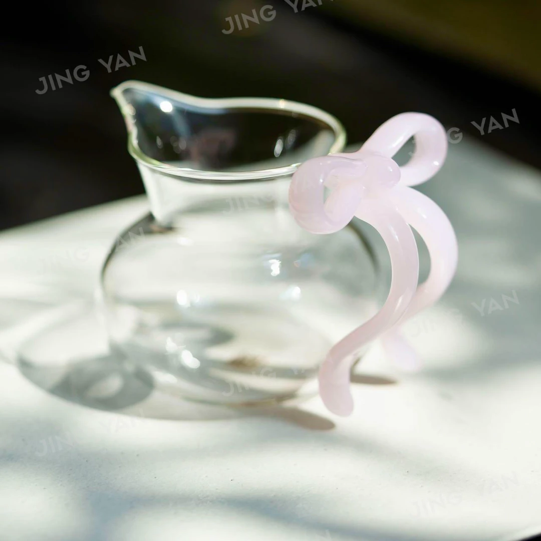 晶焱 中国结公杯·粉色  喝茶饮茶品茗茶道银