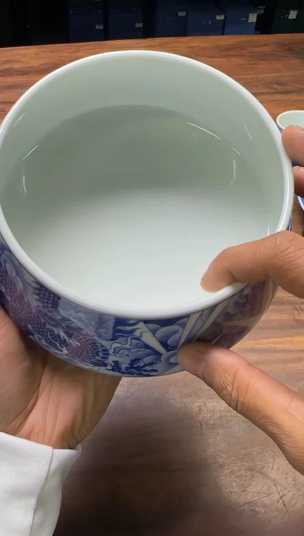 小**学妙色 青花五龙闹海建水