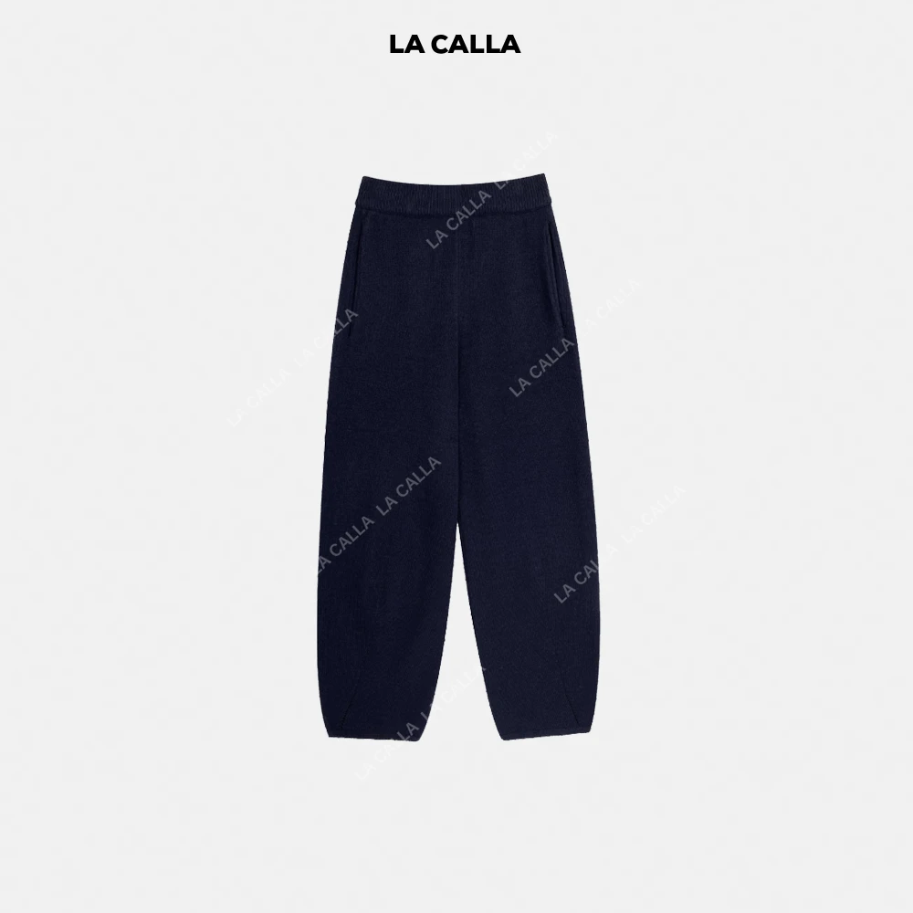 LA CALLA毛织裤黑色藏青色百搭毛织保暖休闲裤S-L1500