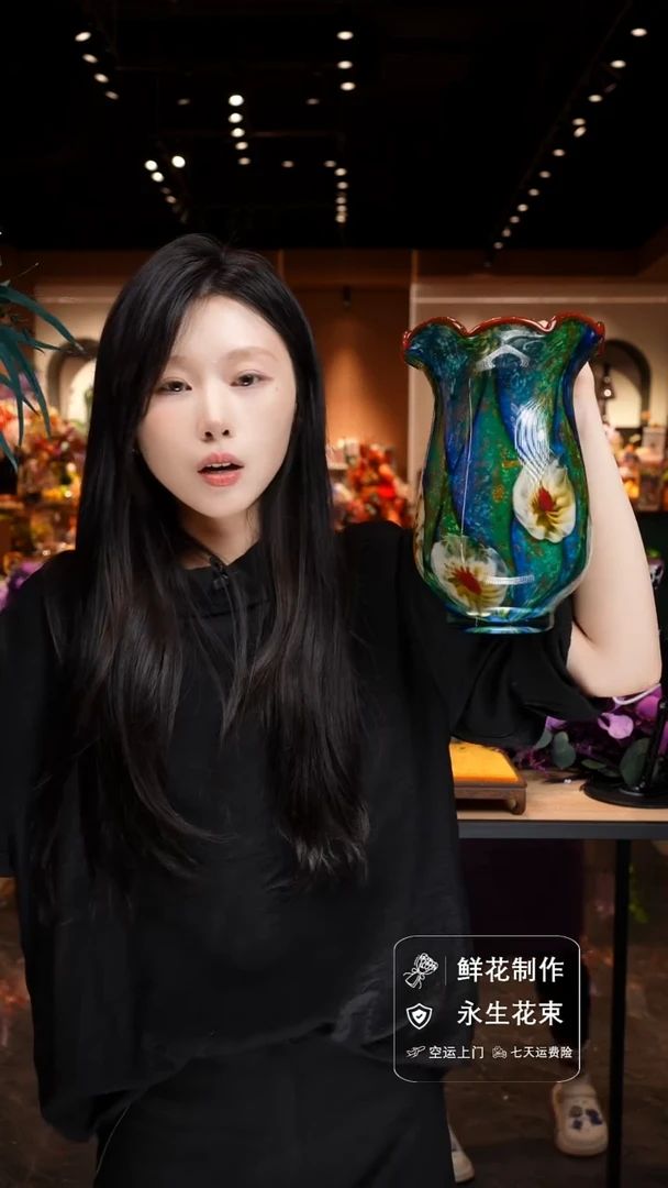 琉璃手工艺品手工花器花束空运包邮送货上门-以图片为准