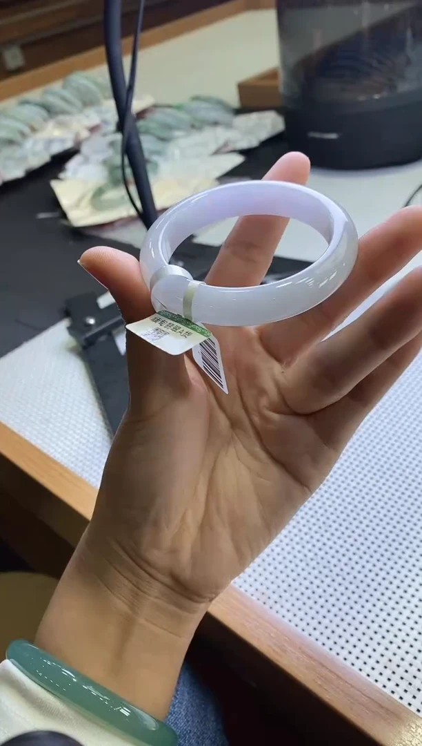 未镶嵌手镯翡翠正圈54圈口，03