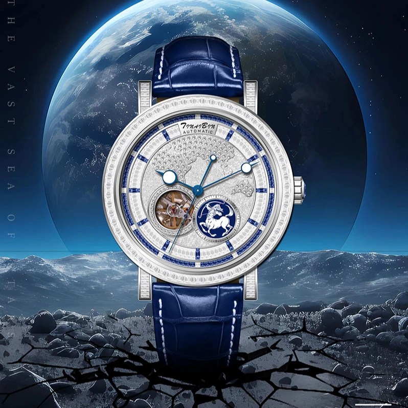 瑞士品牌TINAIBIN 圣殿骑士系列高奢全自动机械表HZ