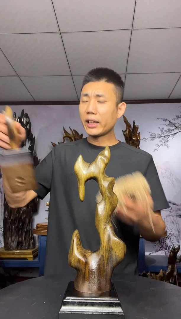 金丝楠木雕款皓***3金丝楠木工艺品摆件