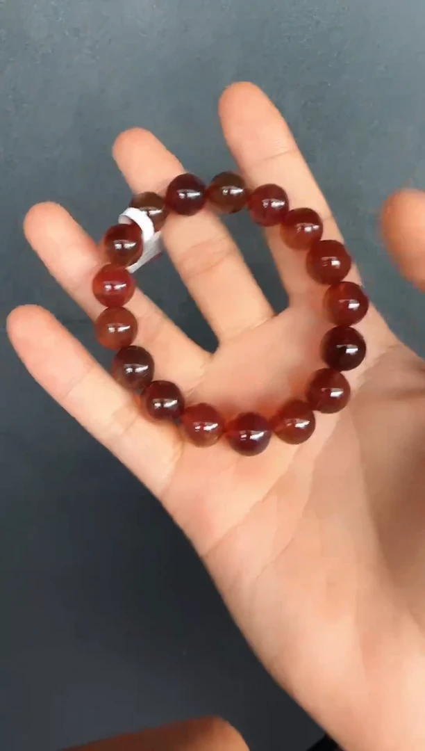 手串琥珀未镶嵌*55微瑕缅甸琥珀紫罗兰手串11mm