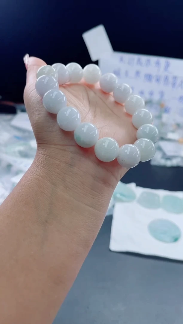 未镶嵌定制翡翠珠串