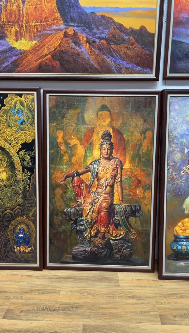 油画餐****部【张俊龙】水月办公室客厅茶室玄关客厅挂画油画版画