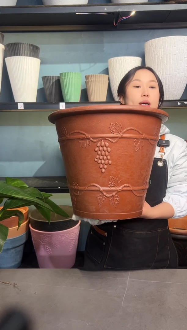 40*33/MK40A/陶土力色葡萄藤浮雕外贸尾单