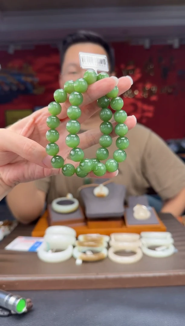 未镶嵌手串和田玉碧玉猫单圈手串多样性发货拍一发一