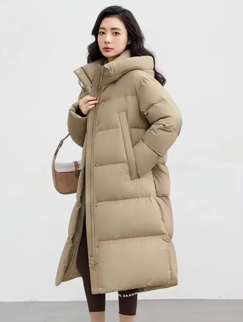 长款女士韩版保暖鸭绒服