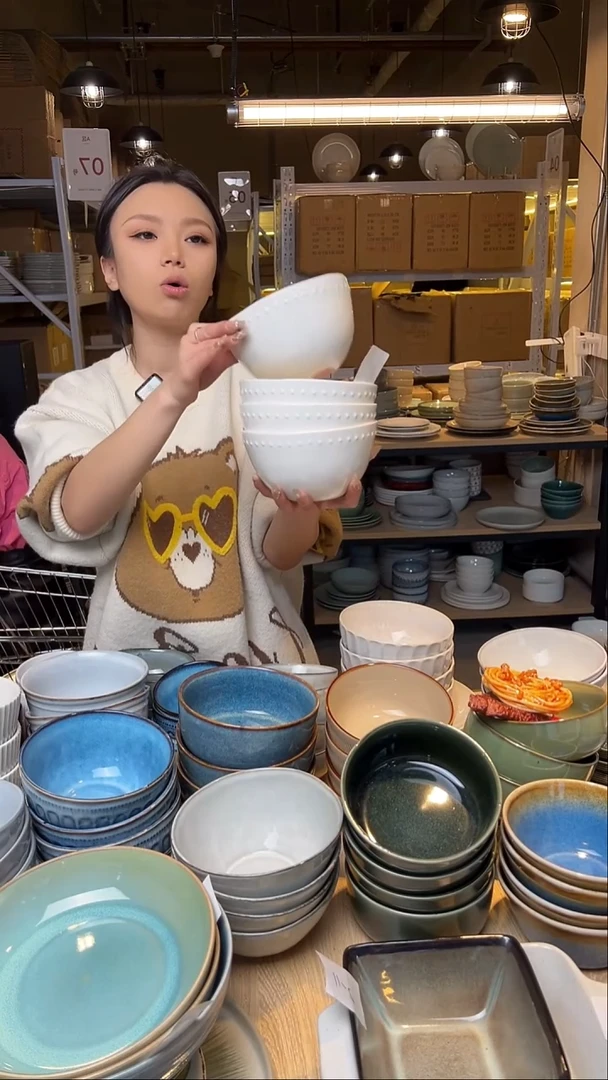 瓷234外贸尾货窑变釉下彩默外微瑕