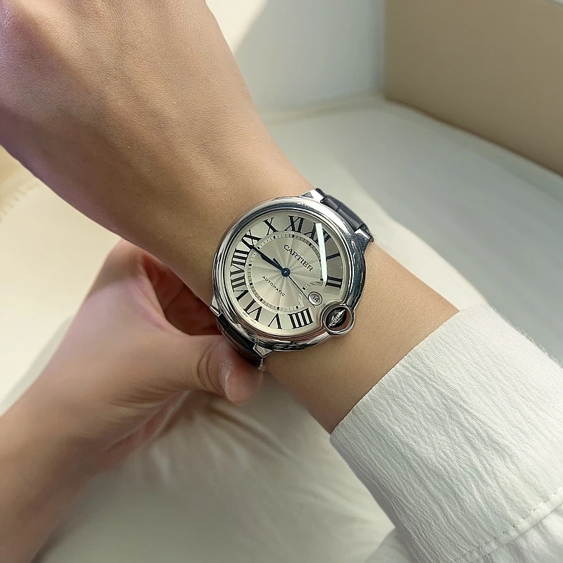 95新 Cartier/卡地亚 宠粉价42mm蓝气球W69016Z4自动机械 男士