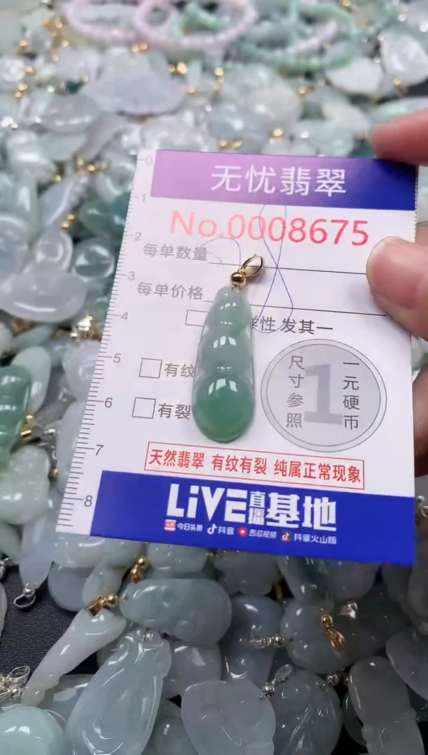 吊坠(不含链)未镶嵌翡翠8675