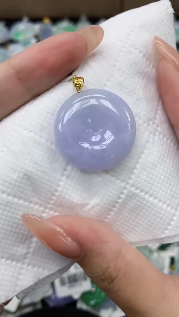 颈饰18K金镶嵌翡翠11111111111