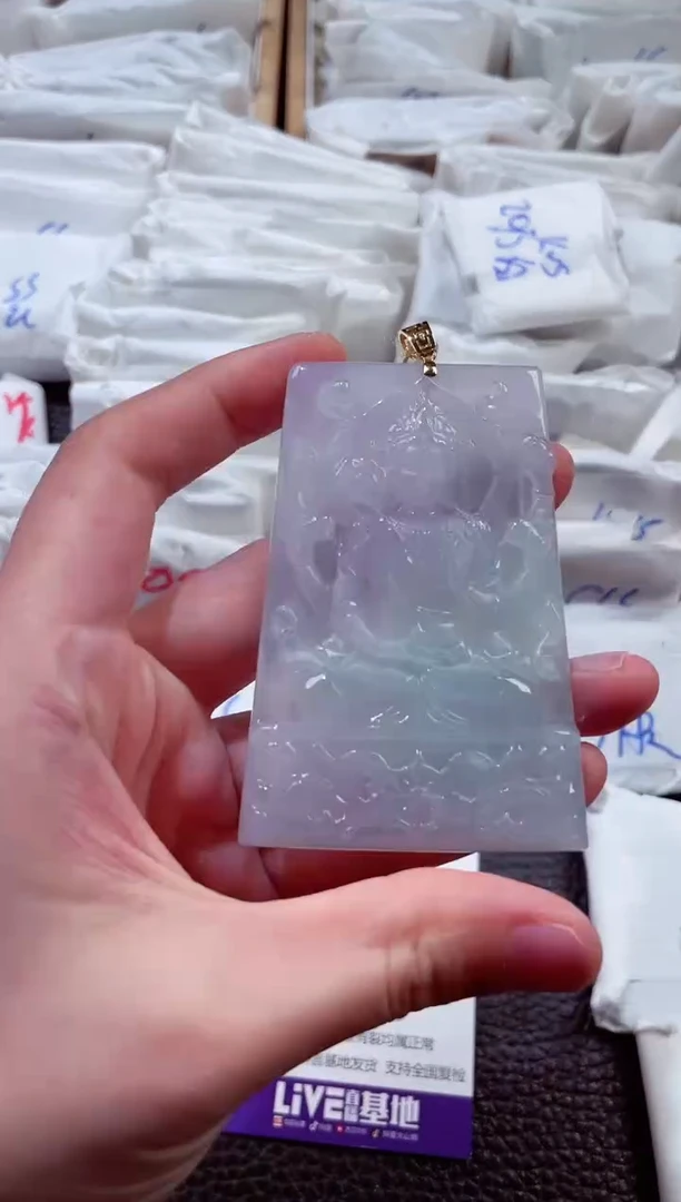 翡翠18K金镶嵌颈饰00003713千手