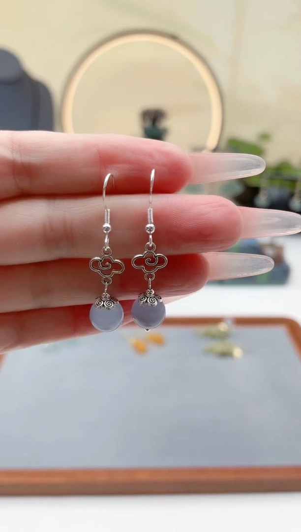 未镶嵌石英质玉耳饰391