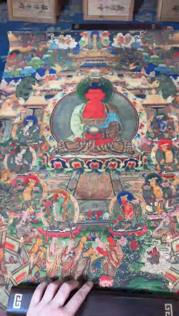 卷轴画龙妹的唐卡tk16