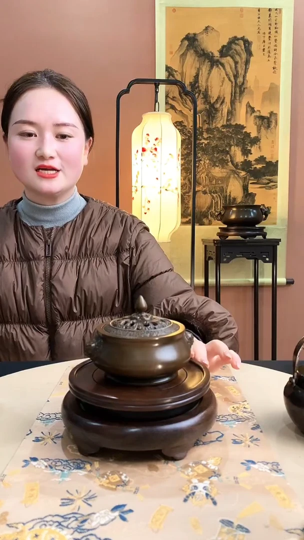 铜仿古苏工狮耳炉