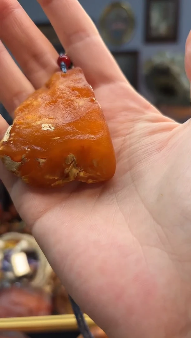 琥珀颈饰未镶嵌吊坠