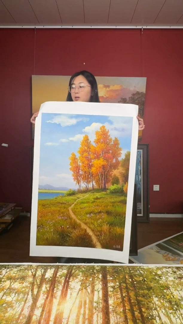 油画【70号】约90*60cm丨朝鲜原创纯手绘孤品油画丨顺丰包邮