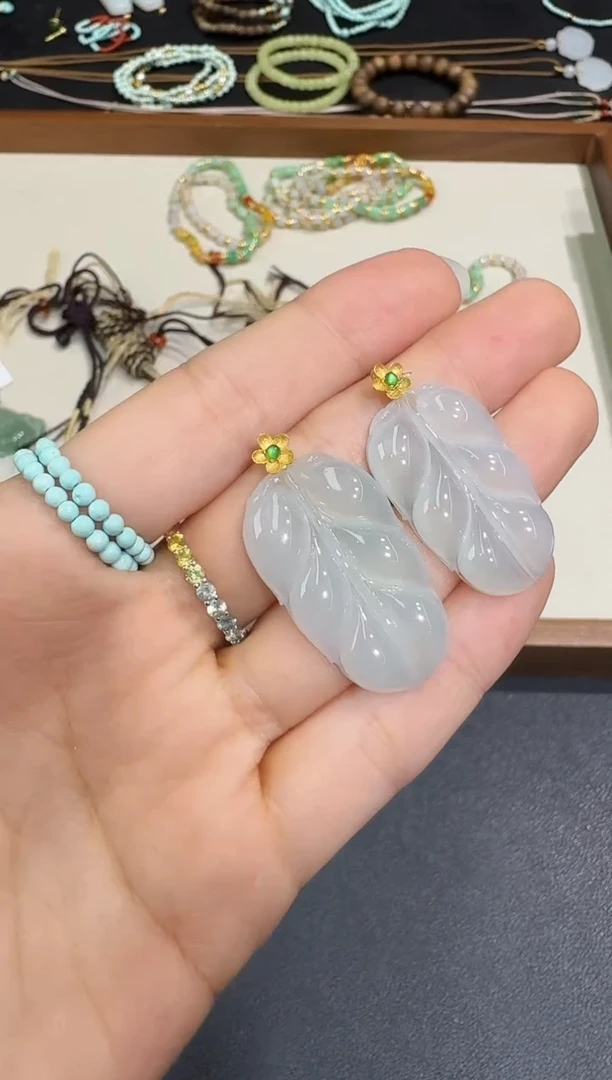 翡翠18K金镶嵌颈饰X0528-396-116多样性一件