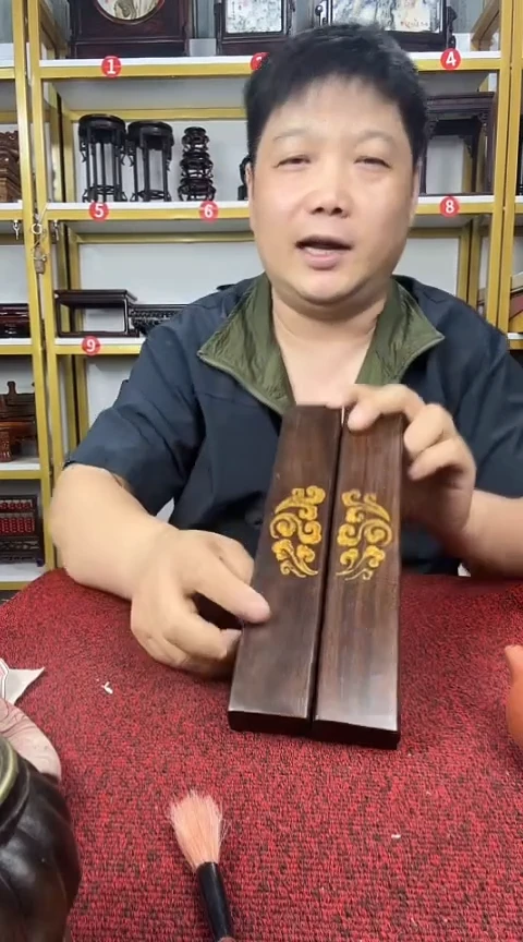 黑酸枝木类家具非洲黑檀镇尺25*4.5*2.5CM