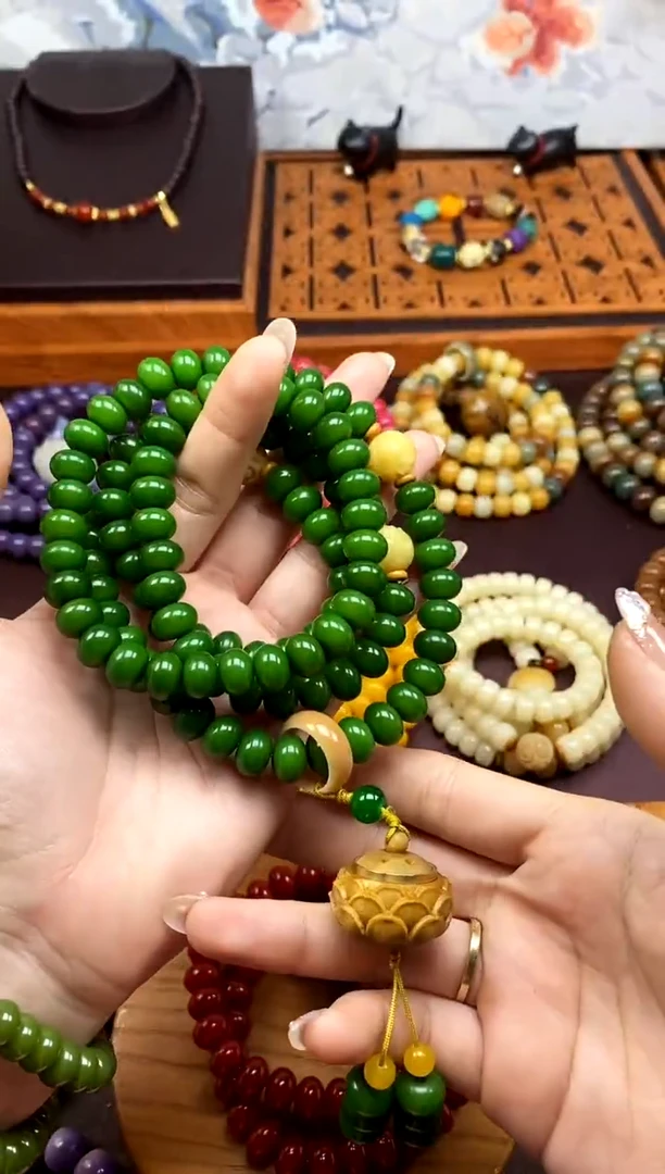 【闪购商品】白玉菩提手串绿菩提108颗香囊跑环