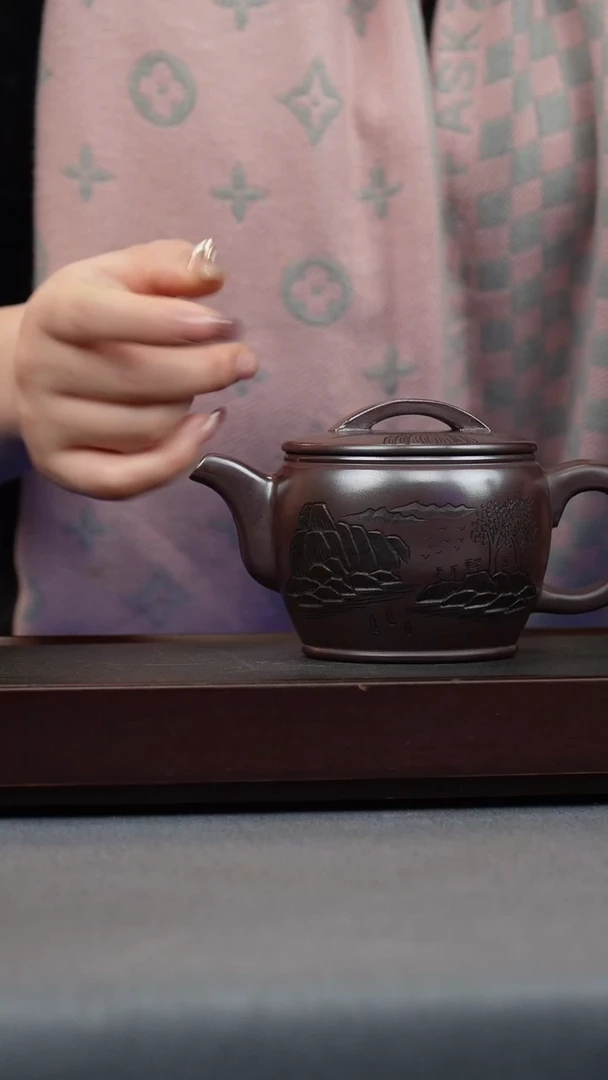 【闪购商品】紫砂茶壶紫金龙血砂 观山汉瓦